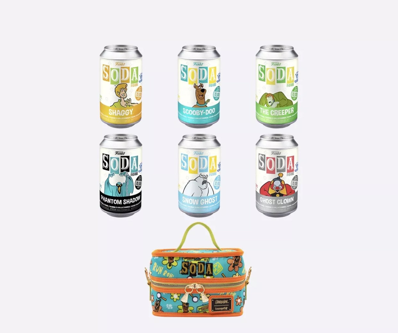Funko Soda Scooby Doo Sealed Can Set with Loungefly Cooler Funko Shop
Exclusive 6-Pack