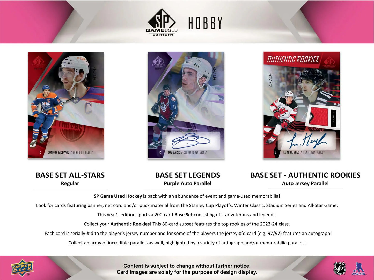 2023/24 Upper Deck SP Game Used Hockey Hobby Box