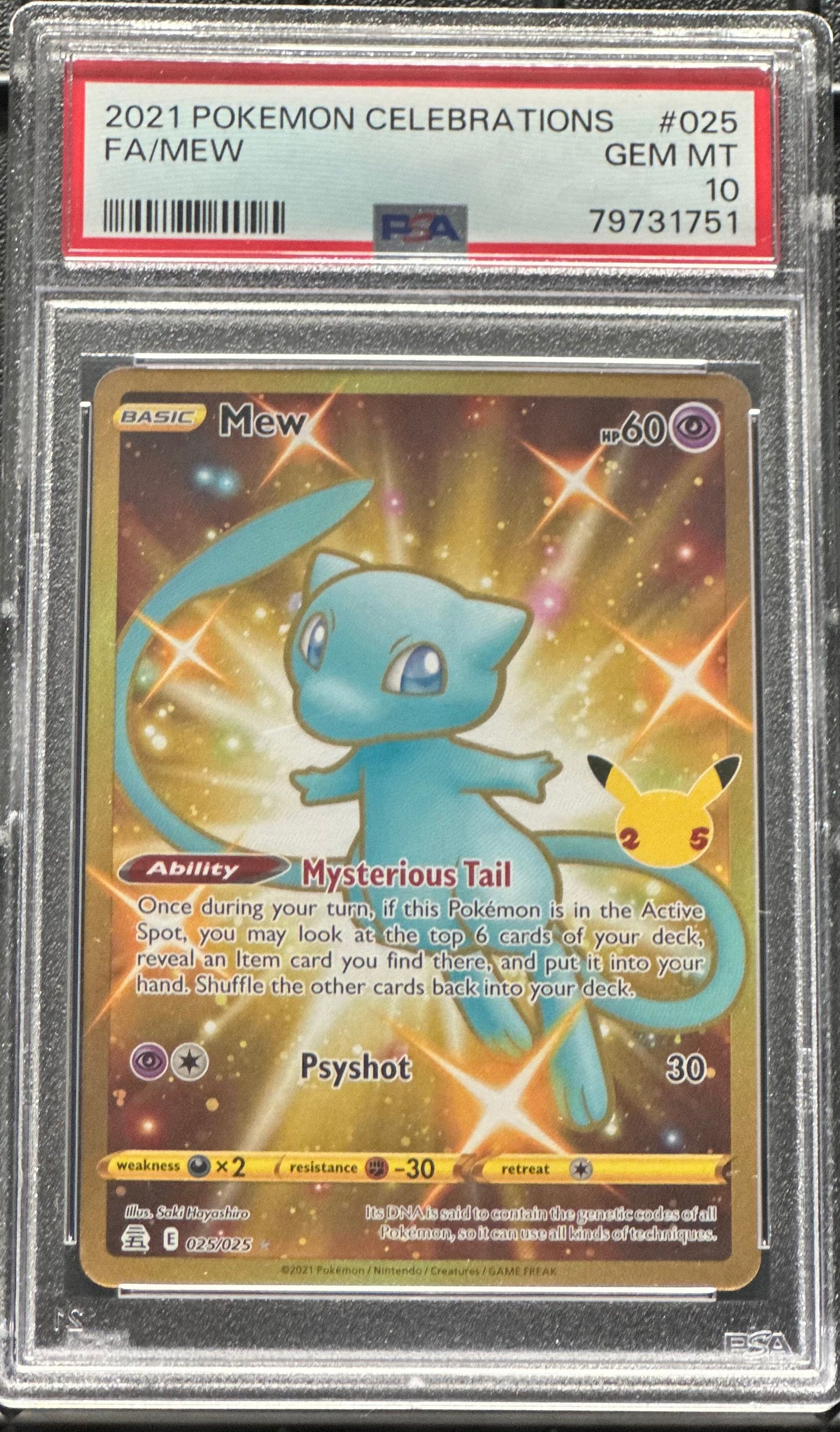 PSA 10 Mew Celebrations FA