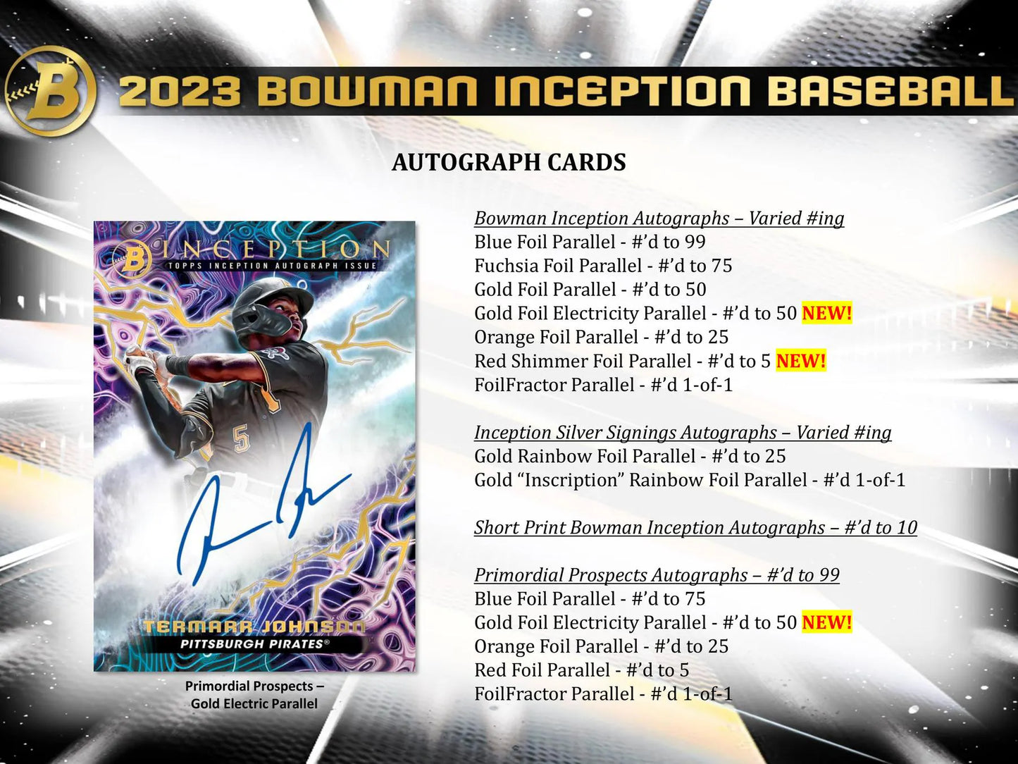 2023 Bowman Inception Baseball Hobby Box