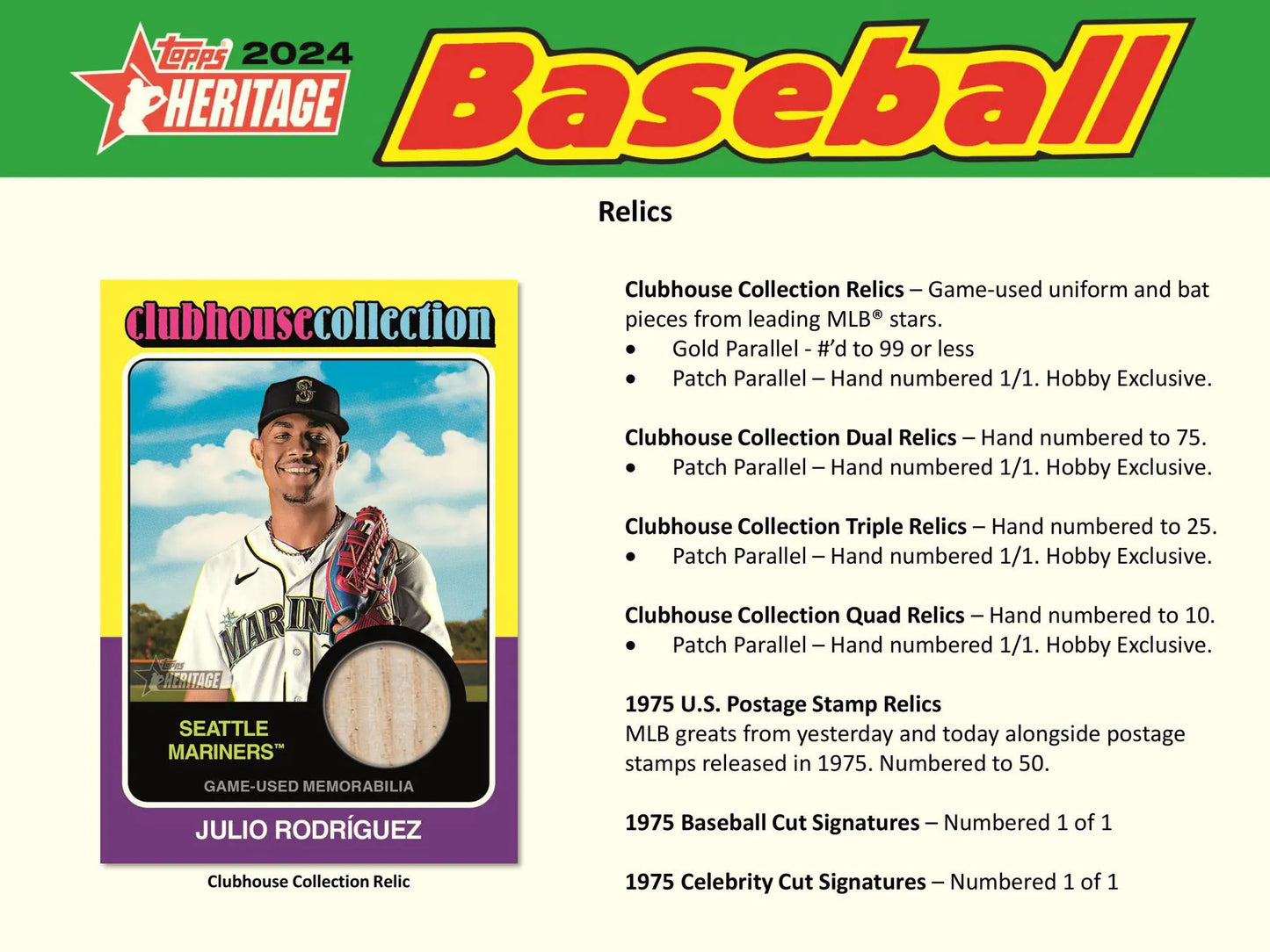 2024 Topps Heritage Baseball Hobby Pack