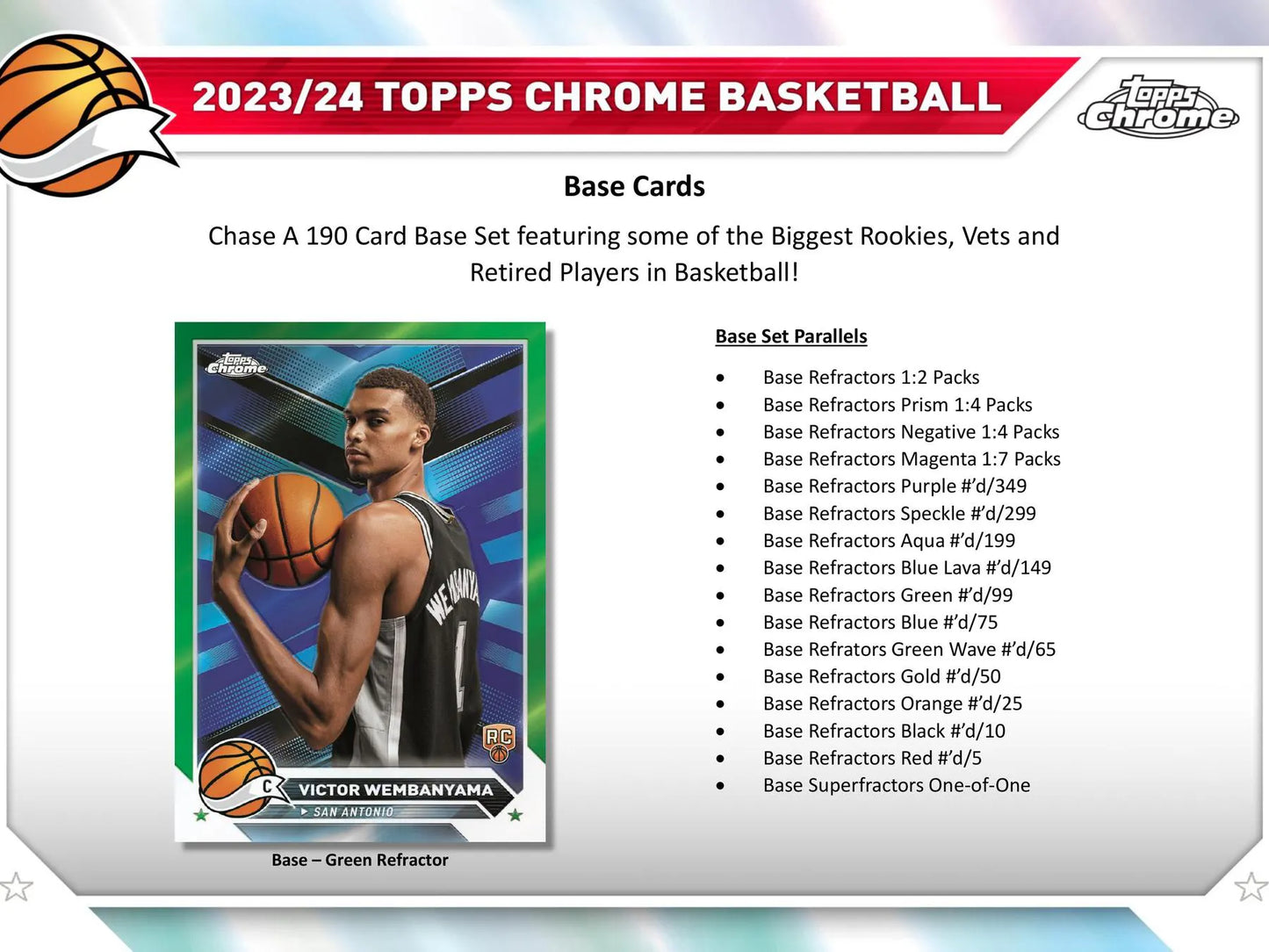 2023/24 Topps Chrome Basketball Hobby Box