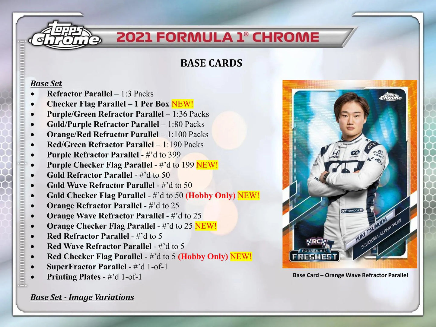 2021 Topps Chrome F1 Formula 1 Racing Hobby Box