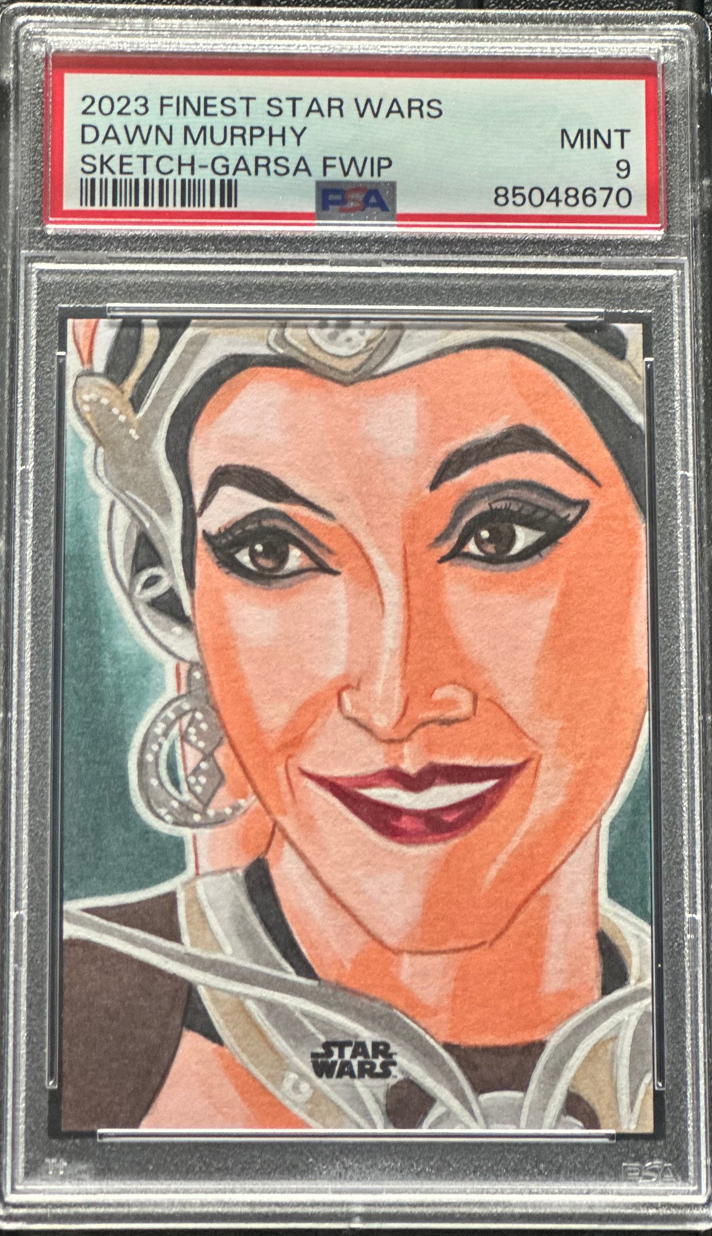 PSA 9 Finest Star Wars Dawn Murphy Sketch- Garza FWIP 1/1