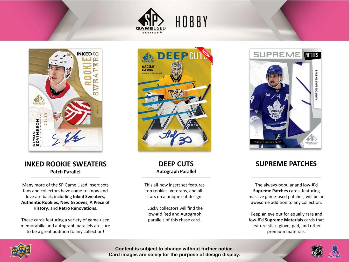 2023/24 Upper Deck SP Game Used Hockey Hobby Box