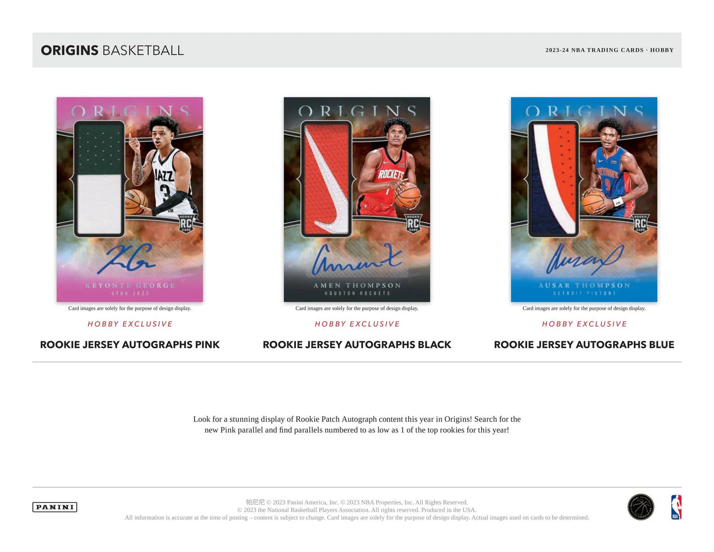 2023/24 Panini Origins Basketball Hobby Box