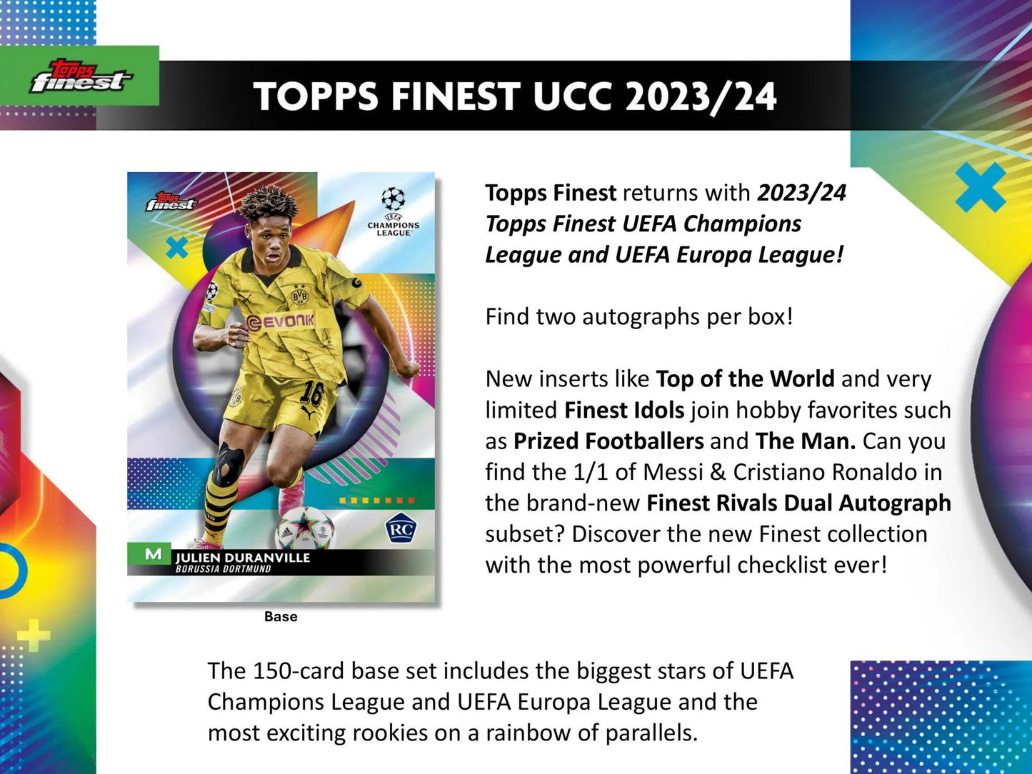 2023/24 Topps UEFA Club Competitions Finest Soccer Hobby Pack