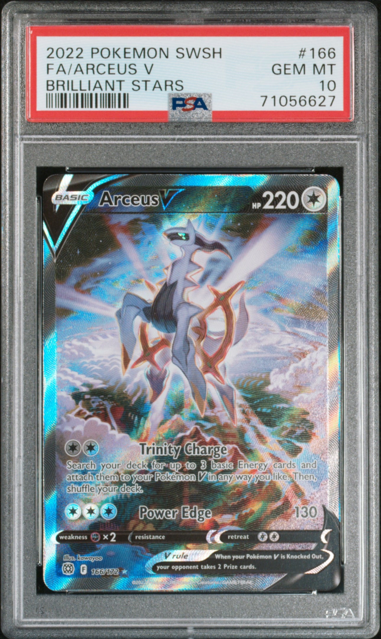 PSA 10 Arceus V Alt Art 166/172