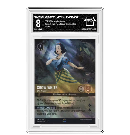 2023 Disney Lorcana Rise of the Floodborn Enchanted Snow White, Well Wisher- Arena Club 8