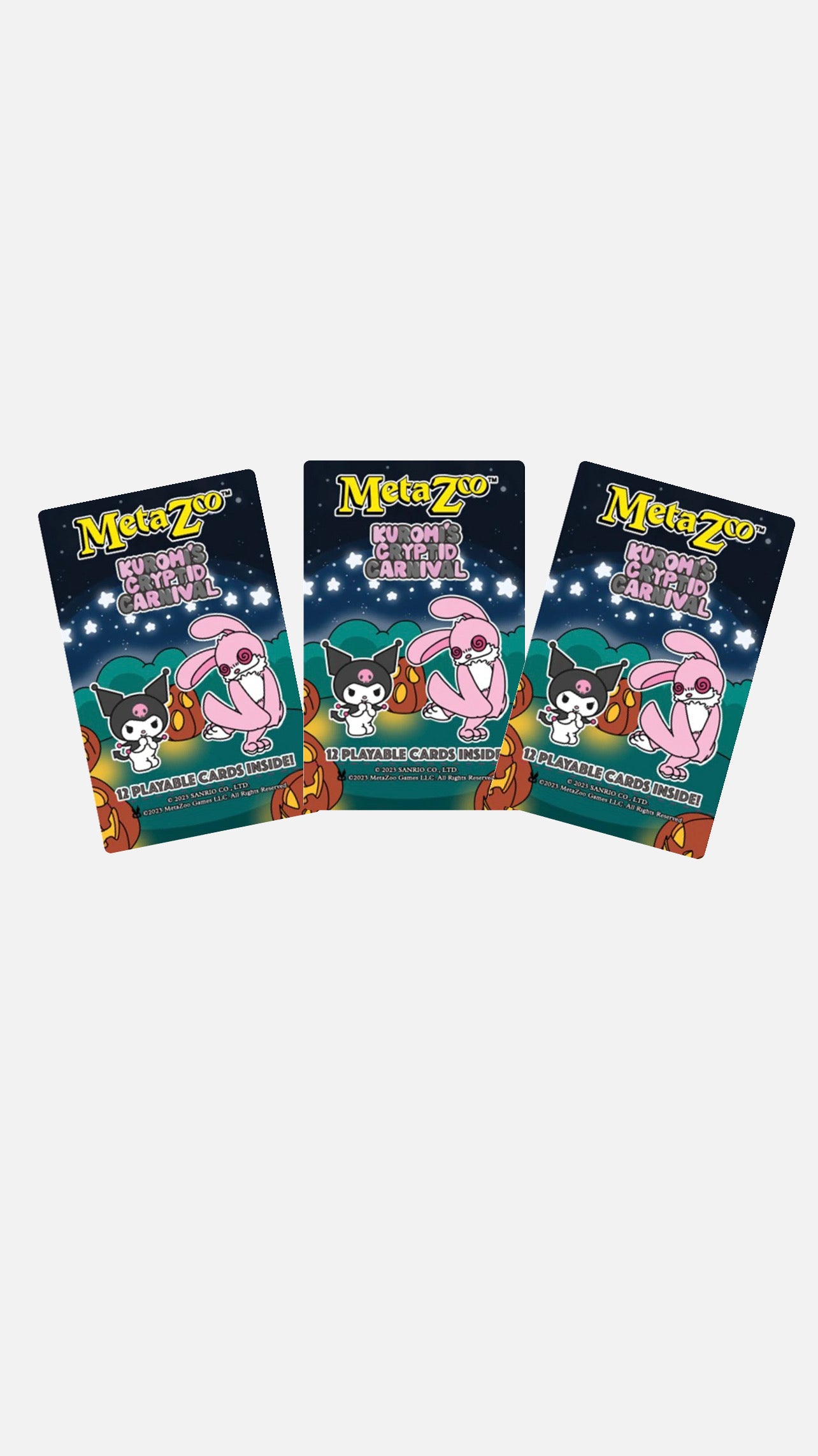 3- Metazoo Kuromi’s Cryptid Carnival Booster Packs