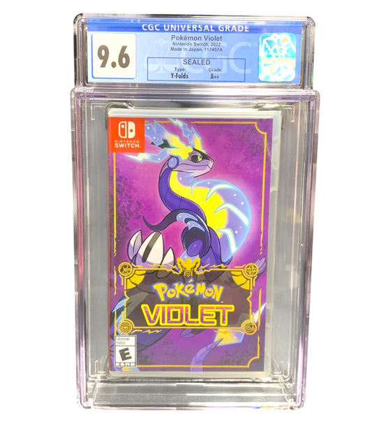 Pokemon Violet Nintendo Switch Sealed Game CGC Graded 9.6 A+ 1st Print