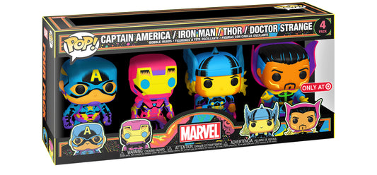 Funko Pop 4-Pack Marvel Blacklight